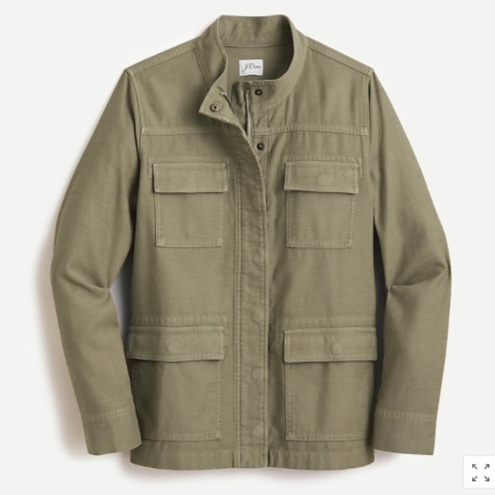 Garment-dyed military jacket, New Without Tags
